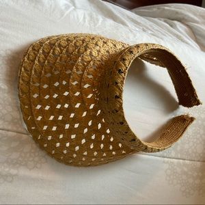 Brown woven visor